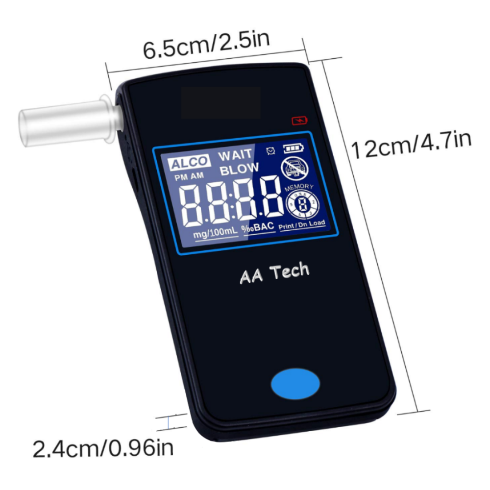 China manufacturer alcohol tester breathalyzer with good quality slim and rigit Drivaid