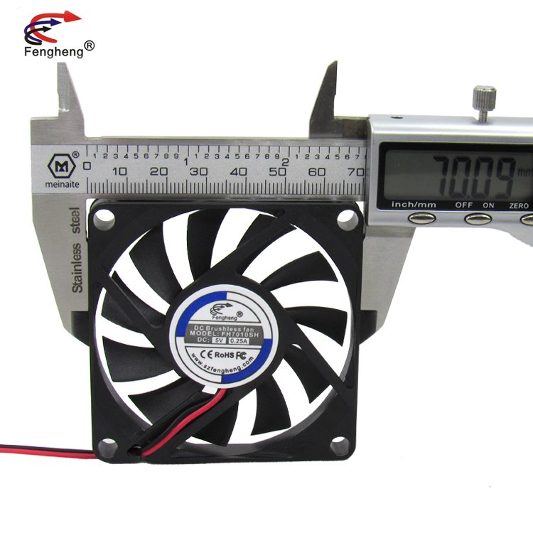 DC 7010 5V 12V 24V sleeve bearing Brushless Cooling Fan 70x70x10mm Waterproof Moisture-proof DC Fan 70mm