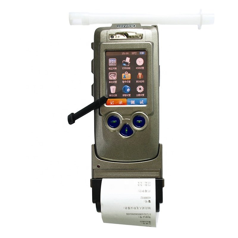 Professional multi color OLED built-in printer fuel cell breathalyzer