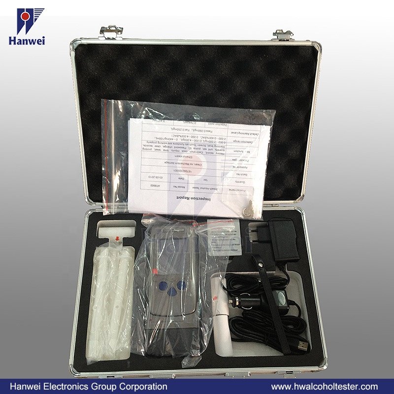 Professional multi color OLED built-in printer fuel cell breathalyzer