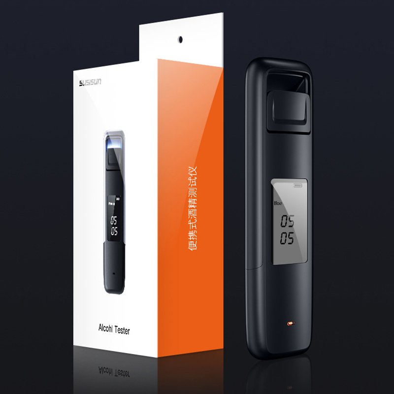 T03 Portable Non-Contact Alcohol Breath Tester with Digital Display Screen USB Rechargeable Breathalyzer Analyzer High Accuracy