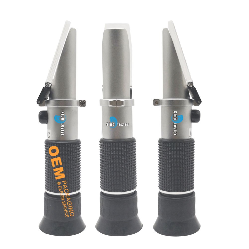 LH-J80 hand held 0-80% Alcohol refractometer ATC spirits tester Alcoholometer single scales Adjustable manual focusing Aluminum