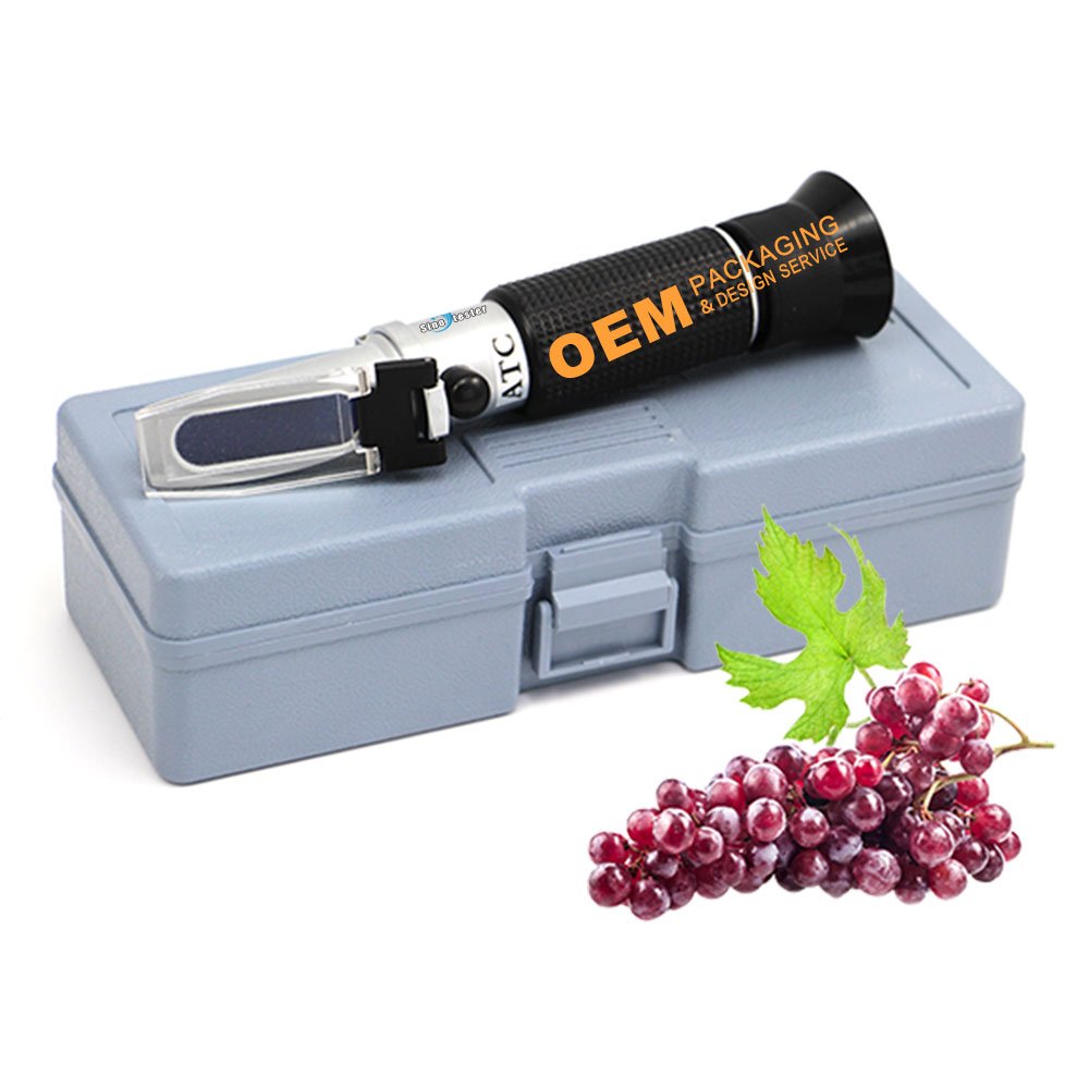 LH-J80 hand held 0-80% Alcohol refractometer ATC spirits tester Alcoholometer single scales Adjustable manual focusing Aluminum
