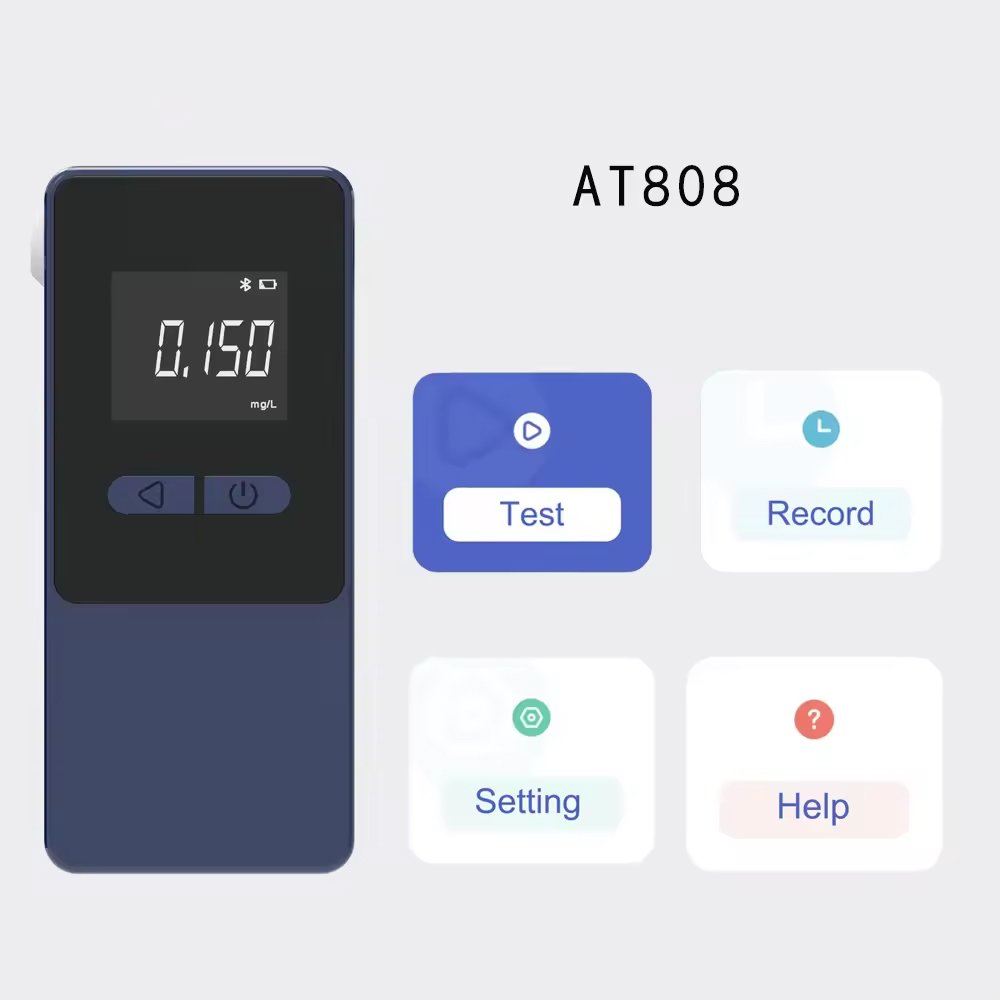 Customised 2024 New Detect Alcohol Concentration Fuel Cell Sensor Mobile software support Portable Mini Alcohol Tester