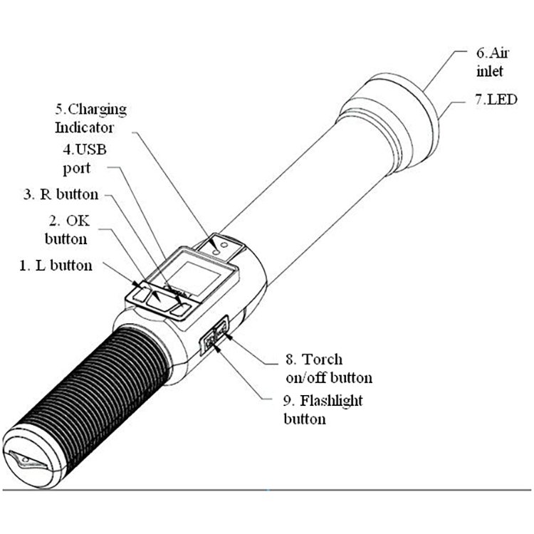 Alcohol Detector High Precision Led Personal Breathalyzer Alcohol Content Tester With Lights