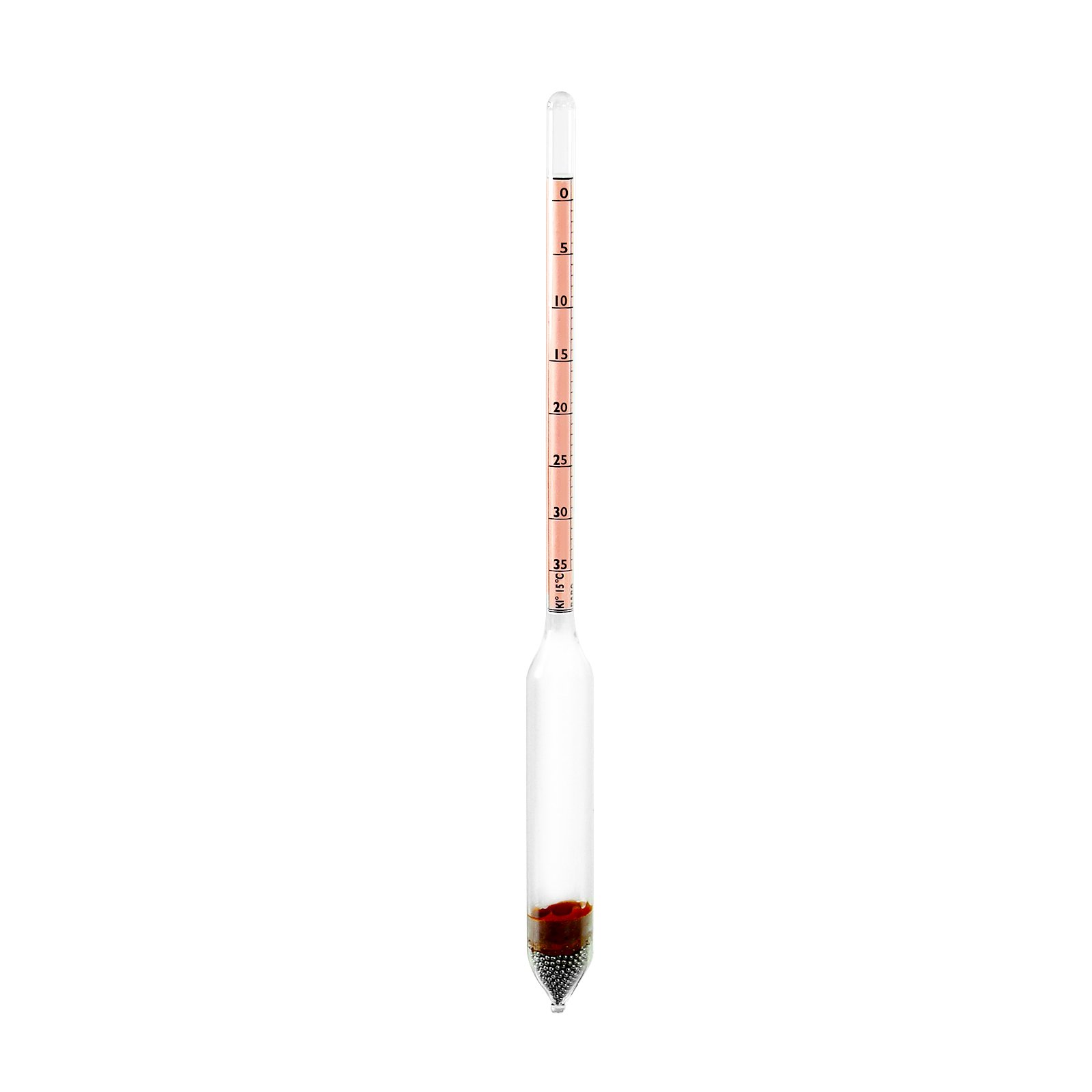 0-35% Alcohol Concentration Meter Alcohol Hydrometer Scale Alcoholmeter Glass Tester Home Beer Wine