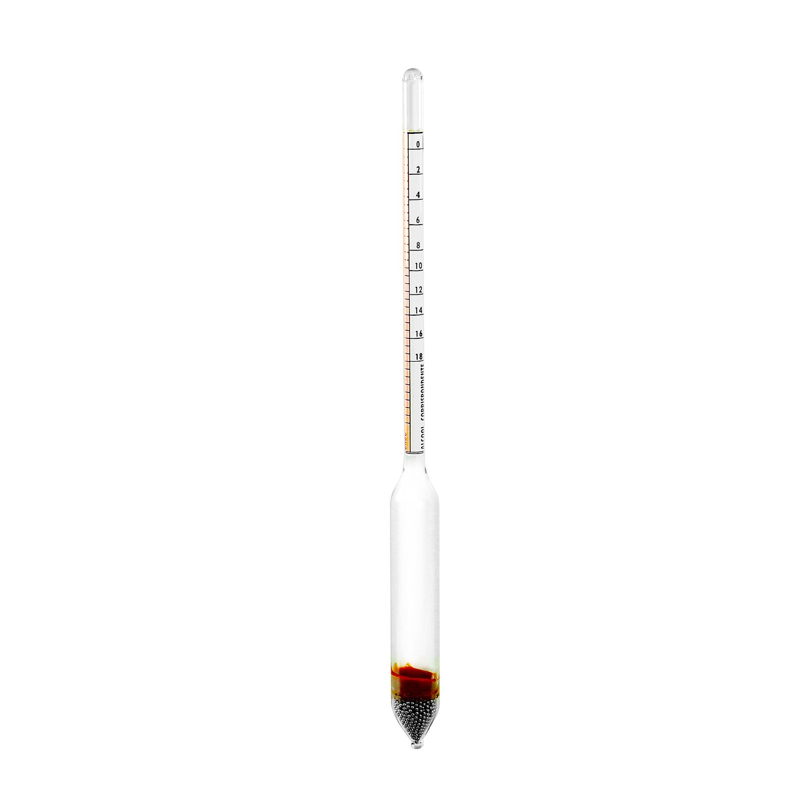 0-35% Alcohol Concentration Meter Alcohol Hydrometer Scale Alcoholmeter Glass Tester Home Beer Wine