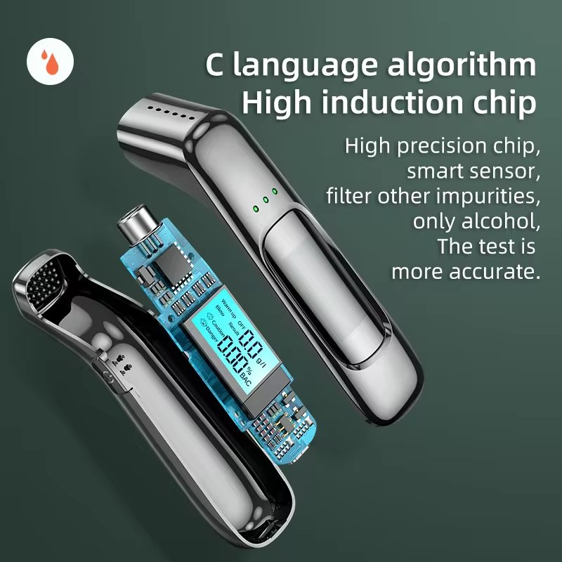 Factory Wholesale C09 High Sensitivity Home Using Alcohol Tester Professional Breathalyzer