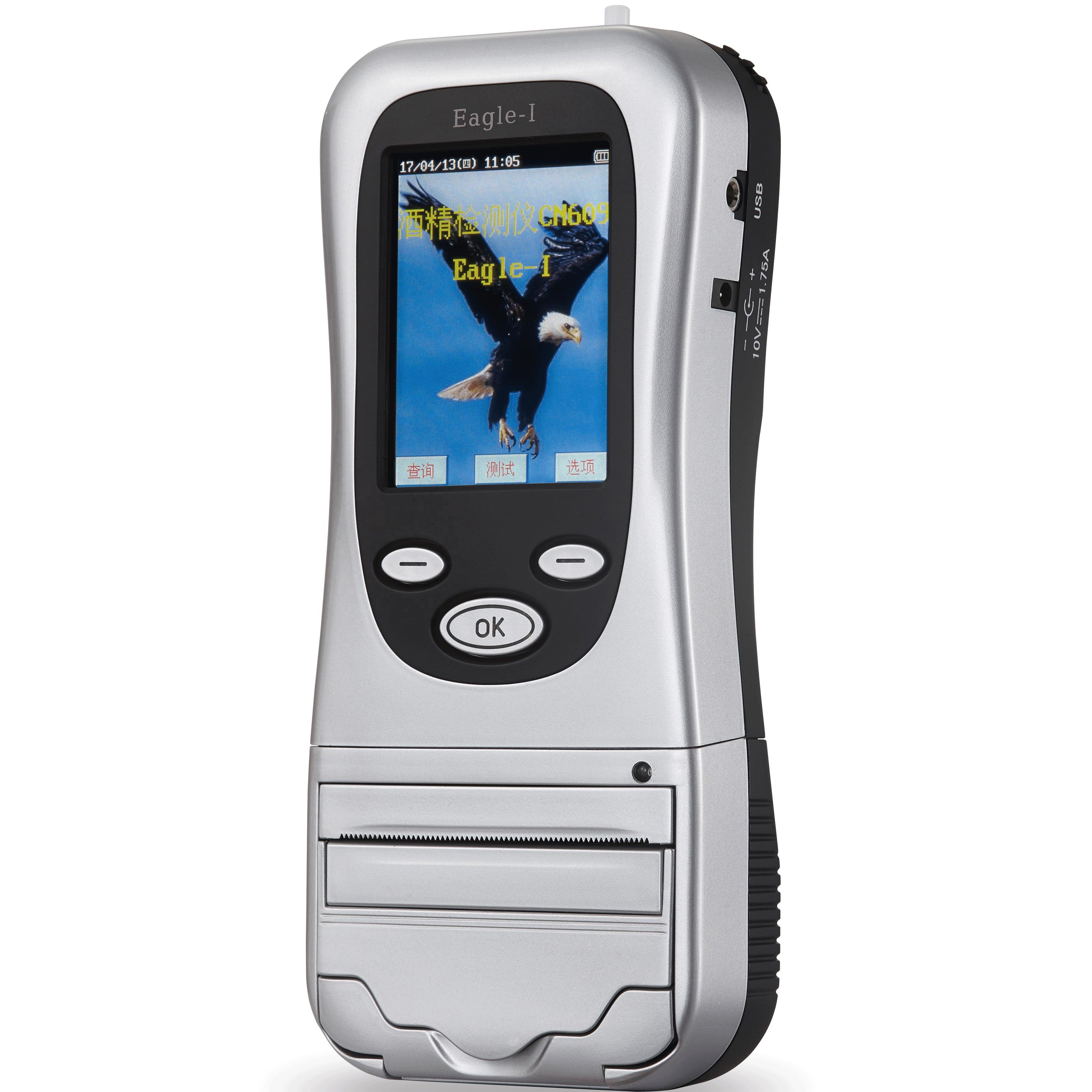 Breath alcohol tester with printer professional accurate breathalyzer with full cell sensor