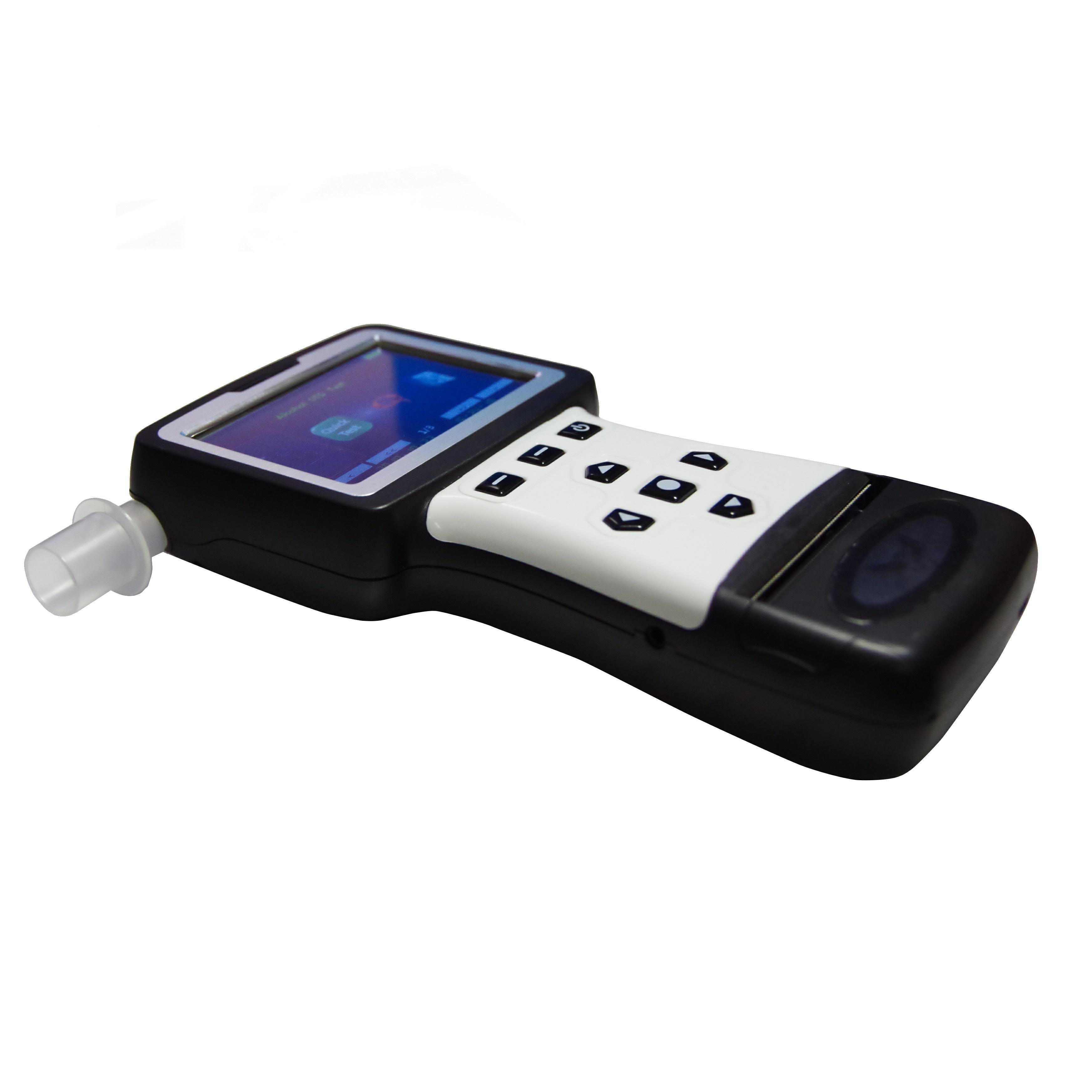 Professional Alcohol Tester Breathalyzer with ips capacitive touch panel, on board charge with low power consumption