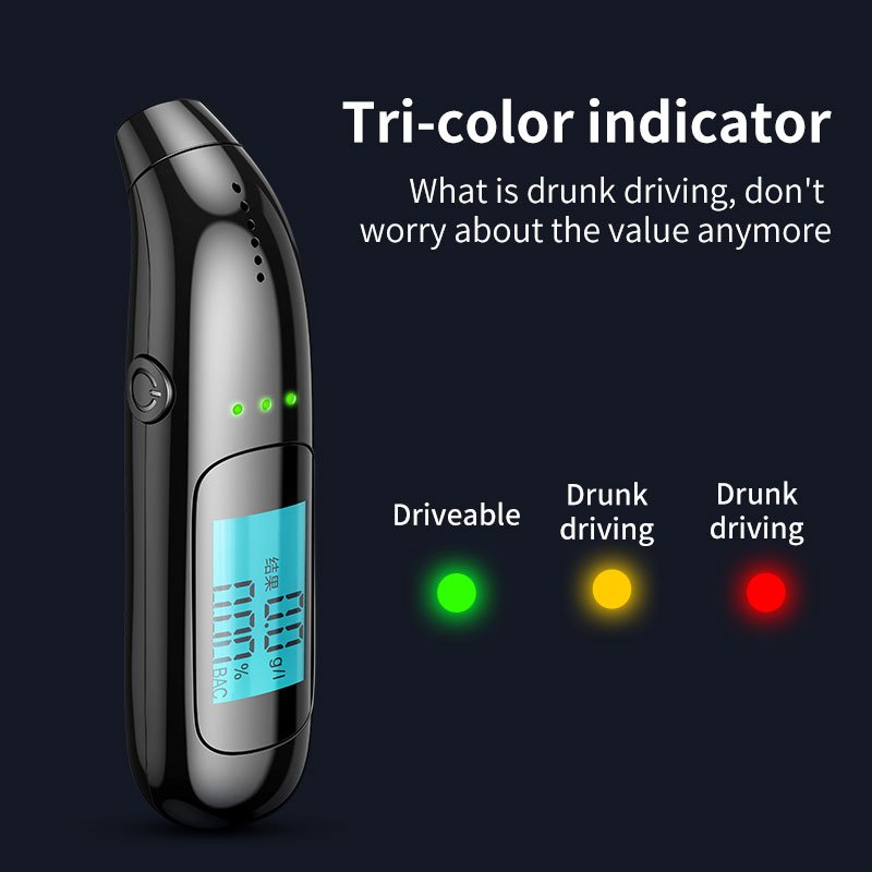 New Top Seller Alcohol Tester With Japanese Units USB New Breathe Digital Alcohol Detector With Mouthpiece Alcohol Tester