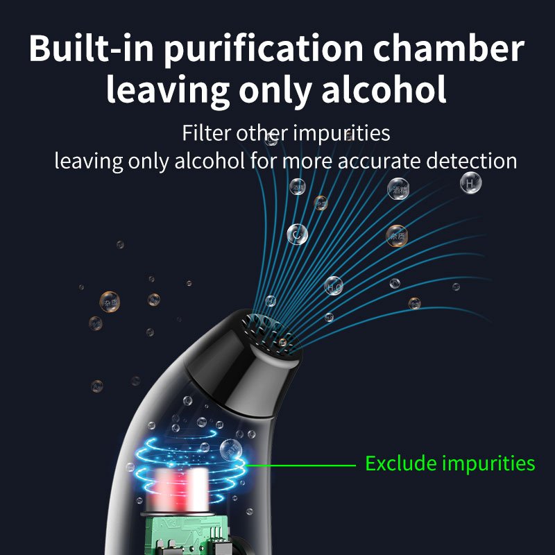 New Top Seller Alcohol Tester With Japanese Units USB New Breathe Digital Alcohol Detector With Mouthpiece Alcohol Tester
