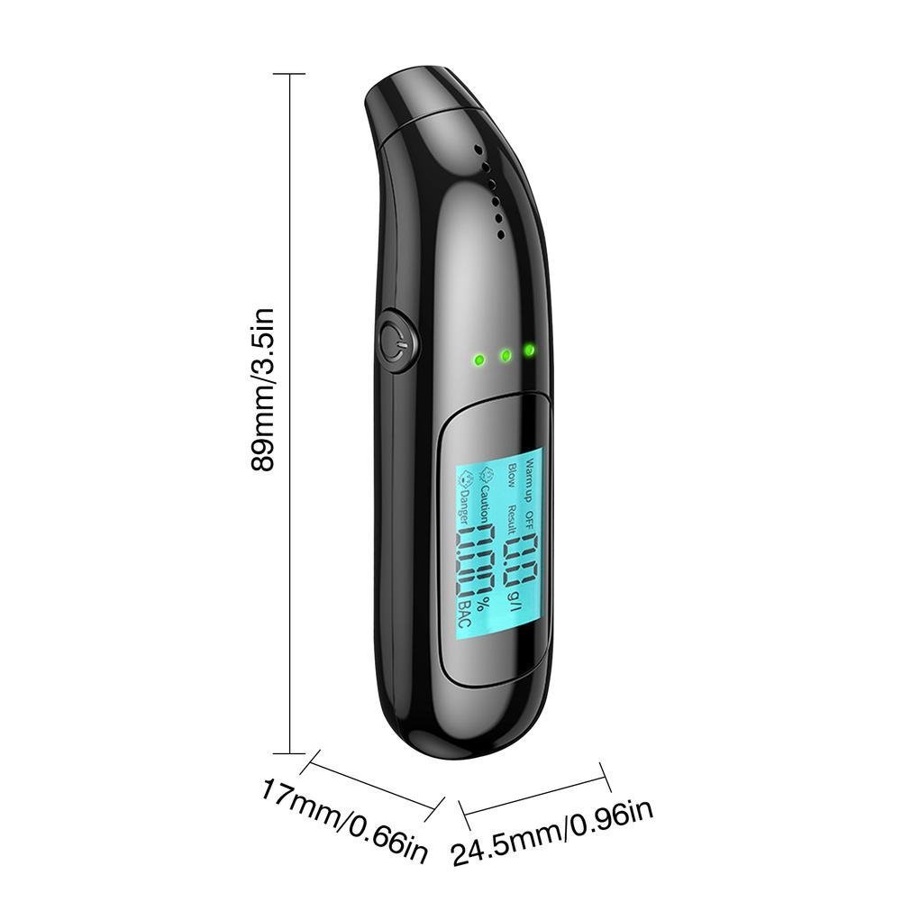 New Top Seller Alcohol Tester With Japanese Units USB New Breathe Digital Alcohol Detector With Mouthpiece Alcohol Tester