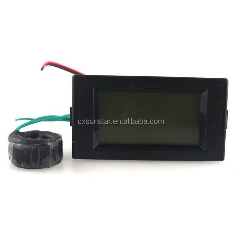 Digital Voltmeter Ammeter AC220V 300V 100A Voltage Ampere Meter Current Tester With Blue LCD Display with CT Coil