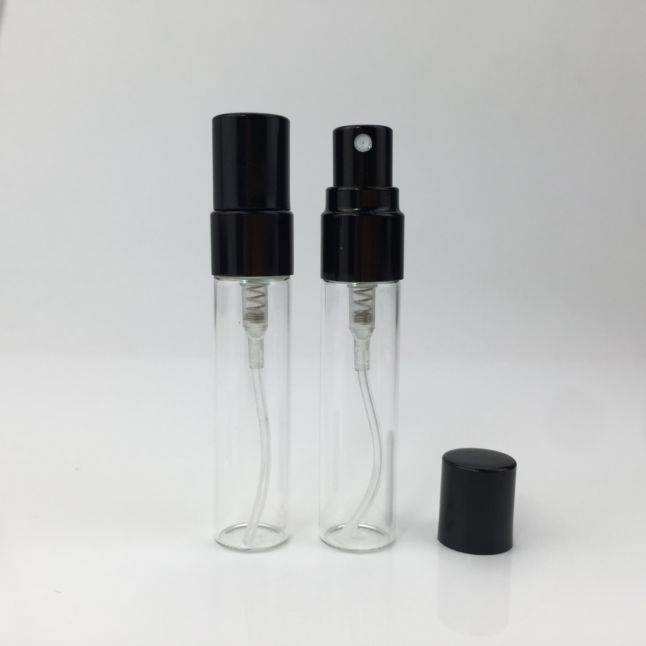 2ml 3ml 5ml Luxury Gold Silver Black Perfume Sample Spray Bottle 10ml Fragrance Cologne Glass Mist Spray Bottle For Parfum