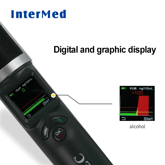 Manufacturer OEM Alcohol Meter Tester LCD Digital Rapid Scanning Type Breath Alcohol Breathalyzer