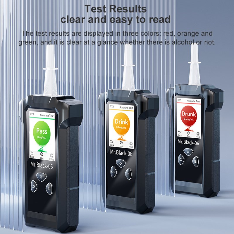 Alcohol Testing Breath Breathalyzer High Quality Home Used For Driver and Party Mr.Black 6