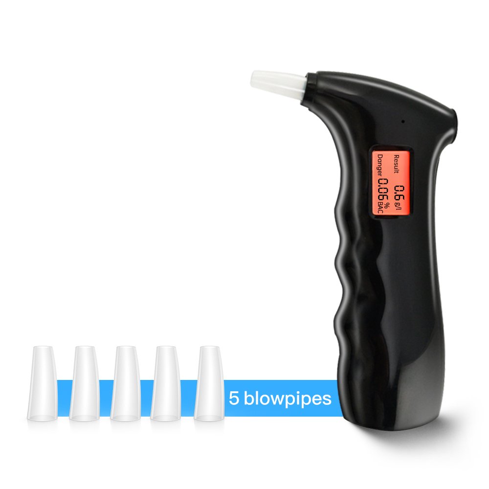 small and smart personal use breathalyzer digital Alcohol Tester with semiconductor sensor Mr black 01