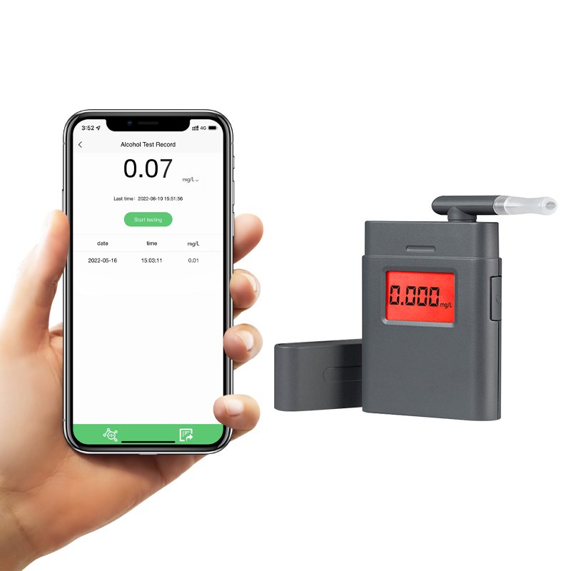 NEWEST BT & APP ANALYZER BAC ALCOHOL TESTER BREATHALYZER AT-838B, For Japan, European & American markets only
