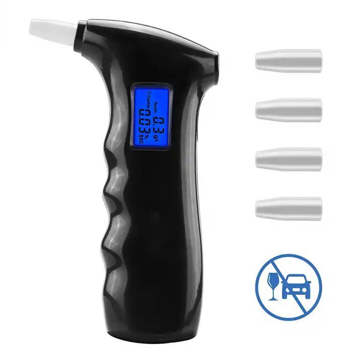 Blue Backlight High accuracy Digital Alcohol Meter LCD digital Breath alcohol tester AT-65s