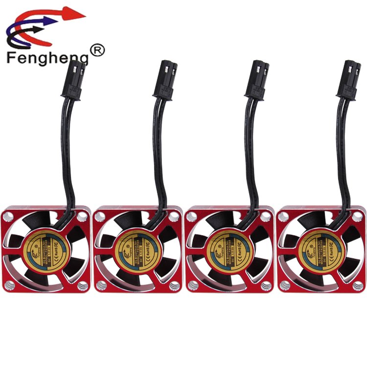 High Speed RC Fan 30mm 5v~8.4v 2~3.36W DC Motor Brushless Red-Black Aluminum Fan 30X30X10mm