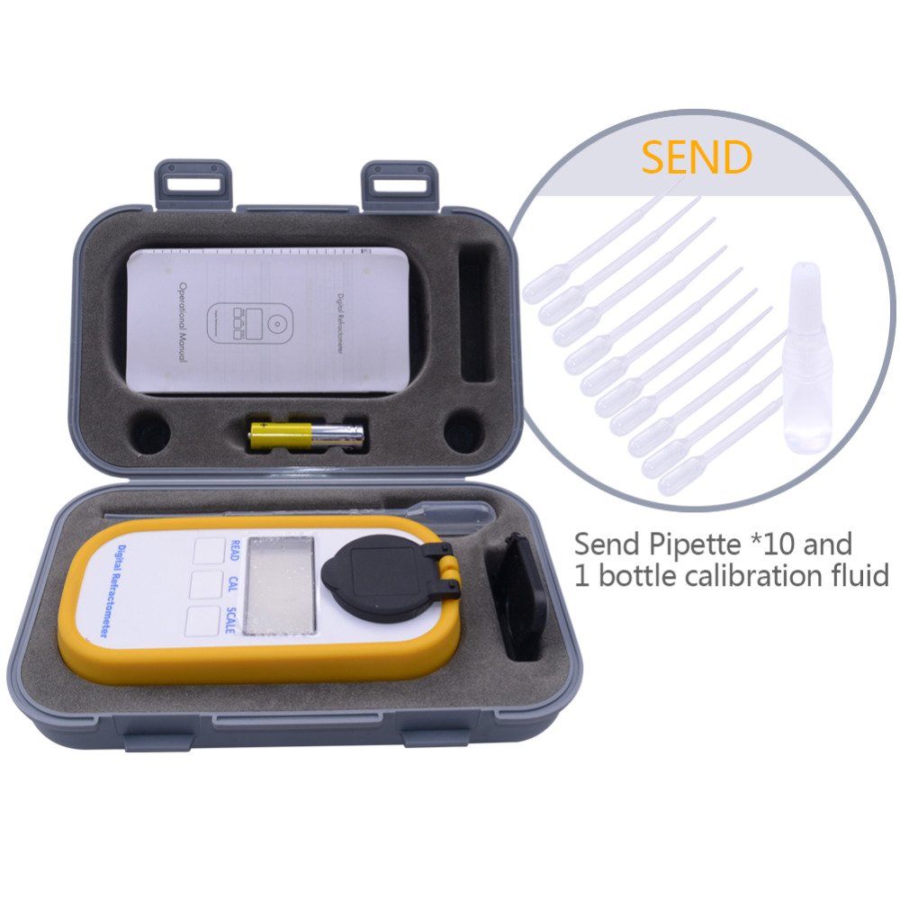 DR403 Alcohol Tester 0-73 Refractive Index 1.3330-1.4200 Beer Auto Replenishment Fast Digital Alcohol Refractometer