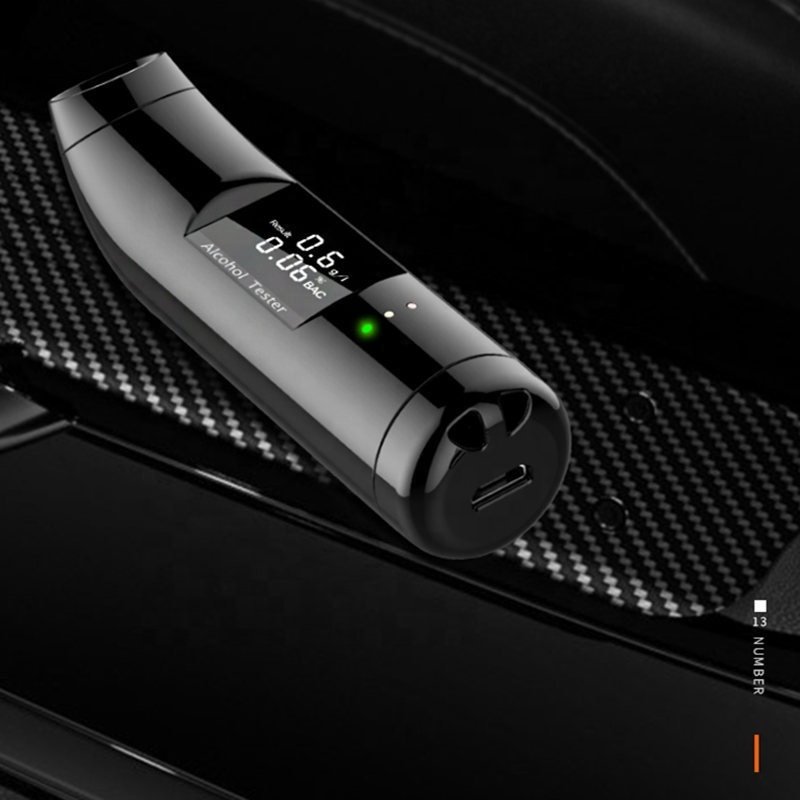 English version of the breathalyzer check drunk driving blow - off type tester wine tester rechargeable type breathalyzer