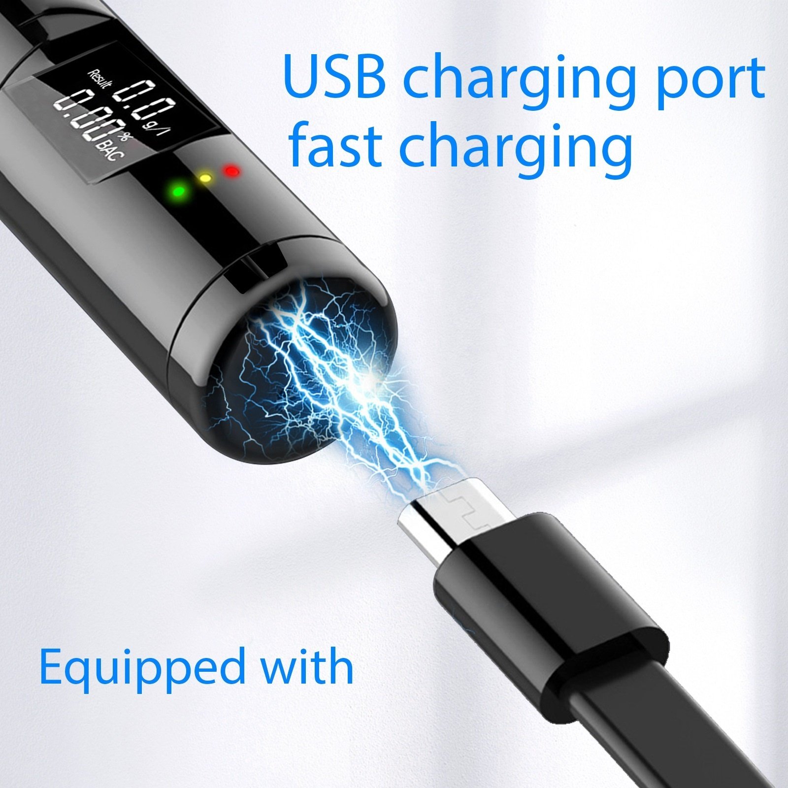 English version of the breathalyzer check drunk driving blow - off type tester wine tester rechargeable type breathalyzer