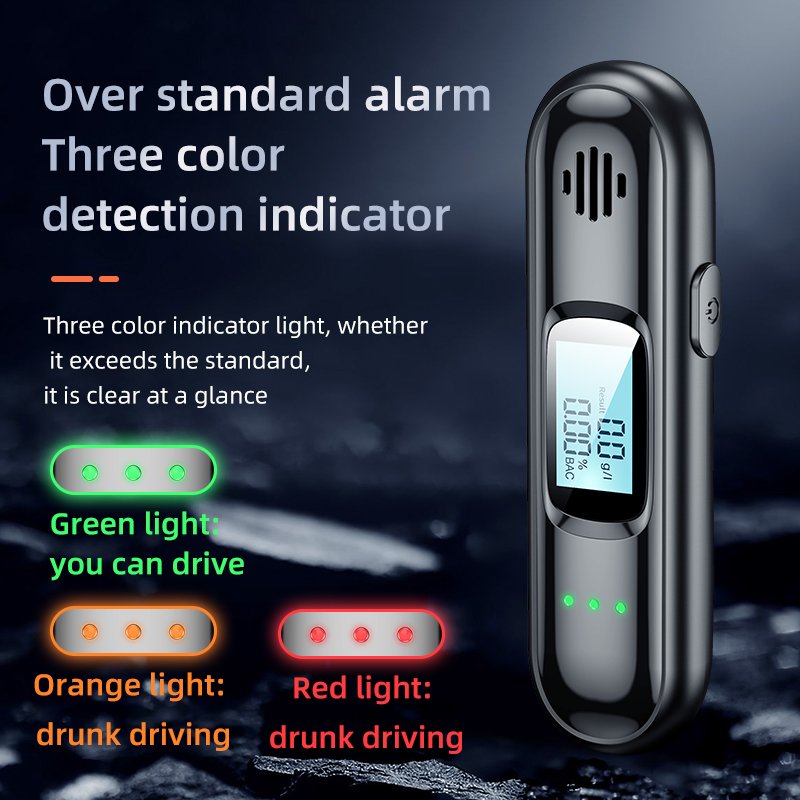 Alcohol tester manufacturer portable Digital Display Rechargeable alcotester breathalyzer alcohol breath tester T01