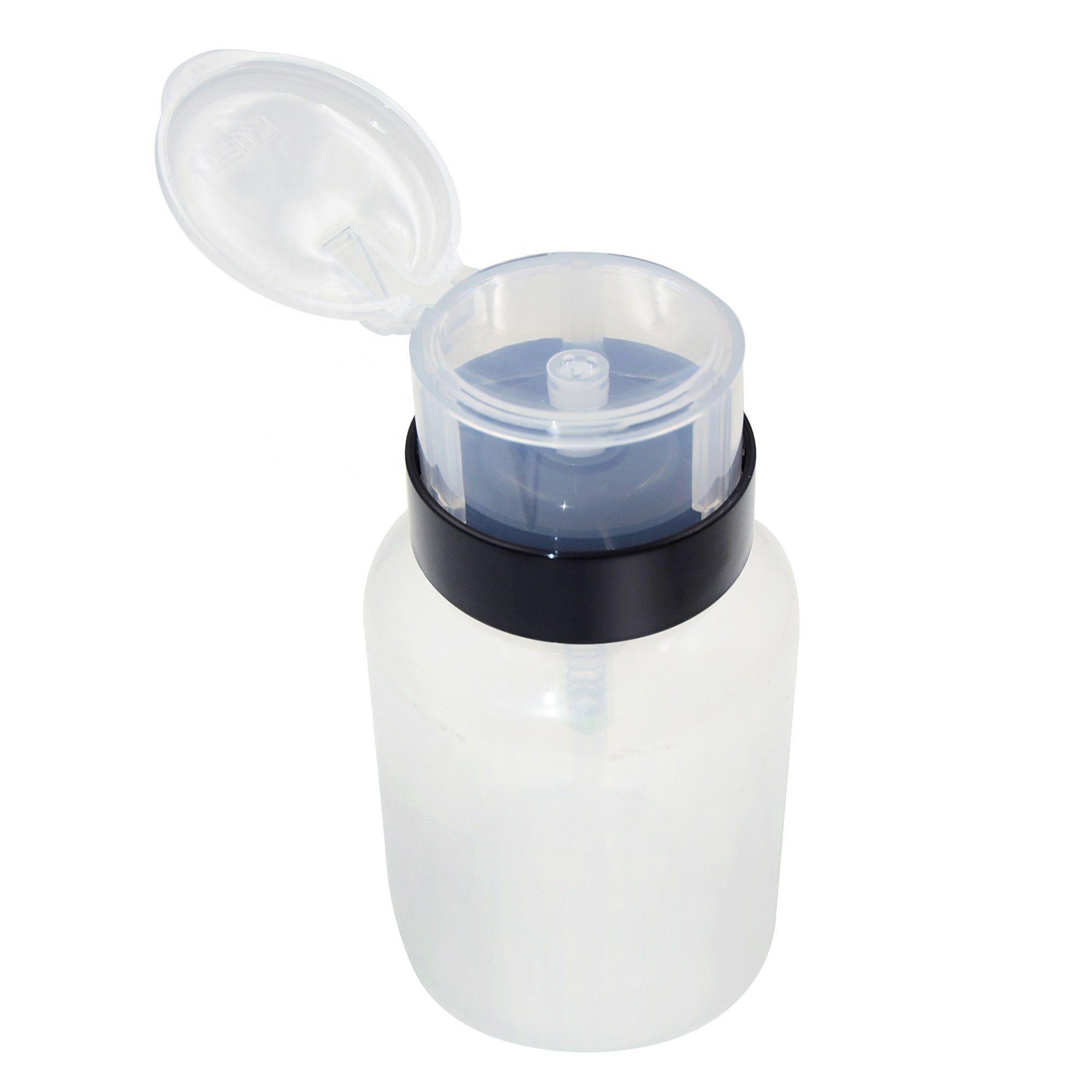TriBrer Plastic Pump Fluid Dispenser Sequeeze Method Alcohol Bottle with One Piece Cover