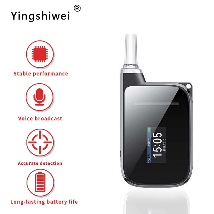 Customized digital measurement rechargeable product logo color language handheld high-precision alcohol tester