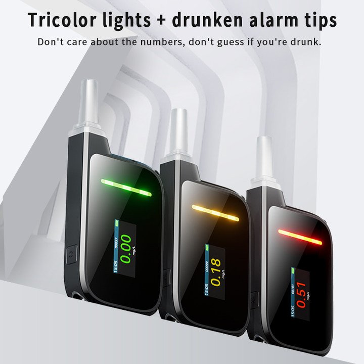 Customized digital measurement rechargeable product logo color language handheld high-precision alcohol tester