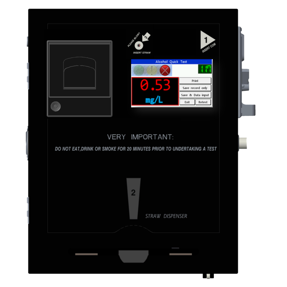Coin operated alcohol tester manufactured in China