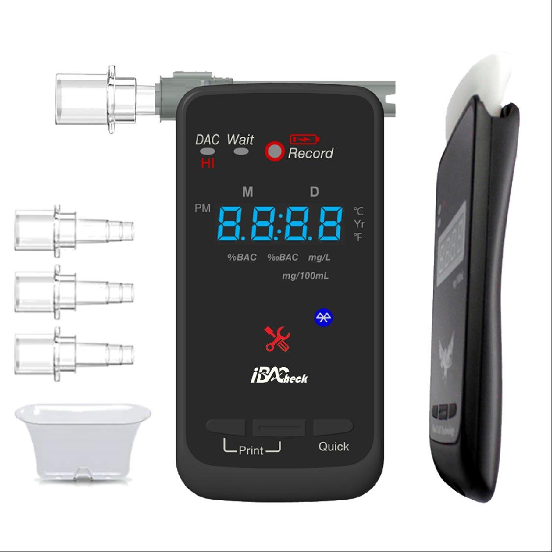 Fuel Cell Alcohol Tester AA2020p with RTC+ temperature + formal test + quick screening tester (BT printer NOT included)