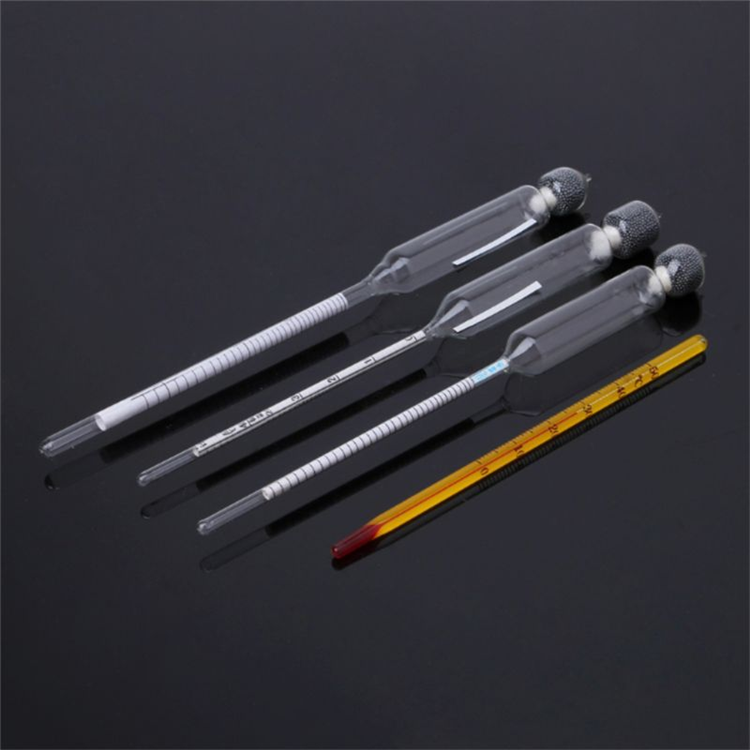 4PCS/set 0-100% Alcoholometers Professional Alcohol Tester Concentration For Wine Alcohol With Thermometer