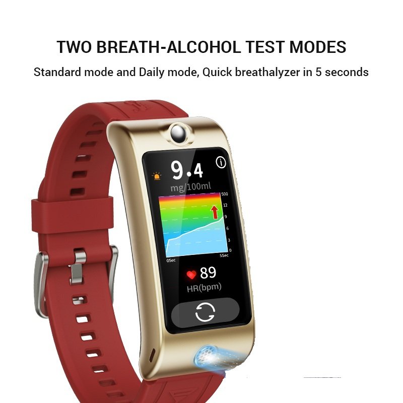 Alcohol Percentage Tester Device Smart Watch with Temperature Measurement Testing Checker