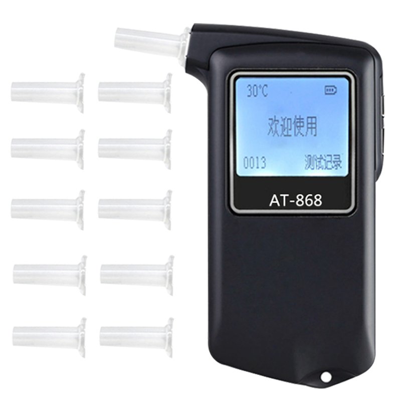 Print function Alcohol breath meter Digital LCD Display Fuel Cell Sensor Breathalyzers Alcohol Tester AT-868FP