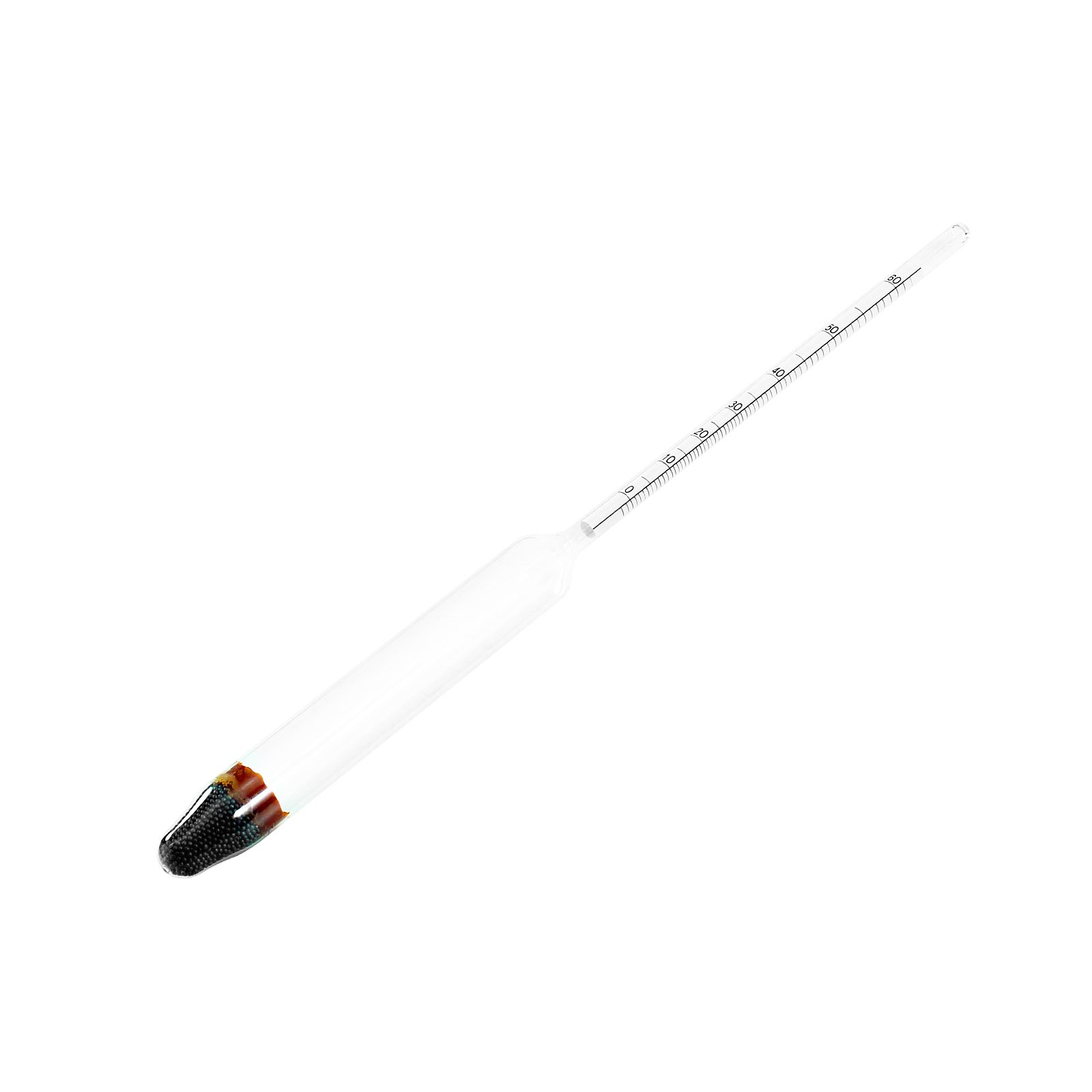 0-60% Alcohol Hydrometer Glass Tester Alcohol Density Meter for Easy Read