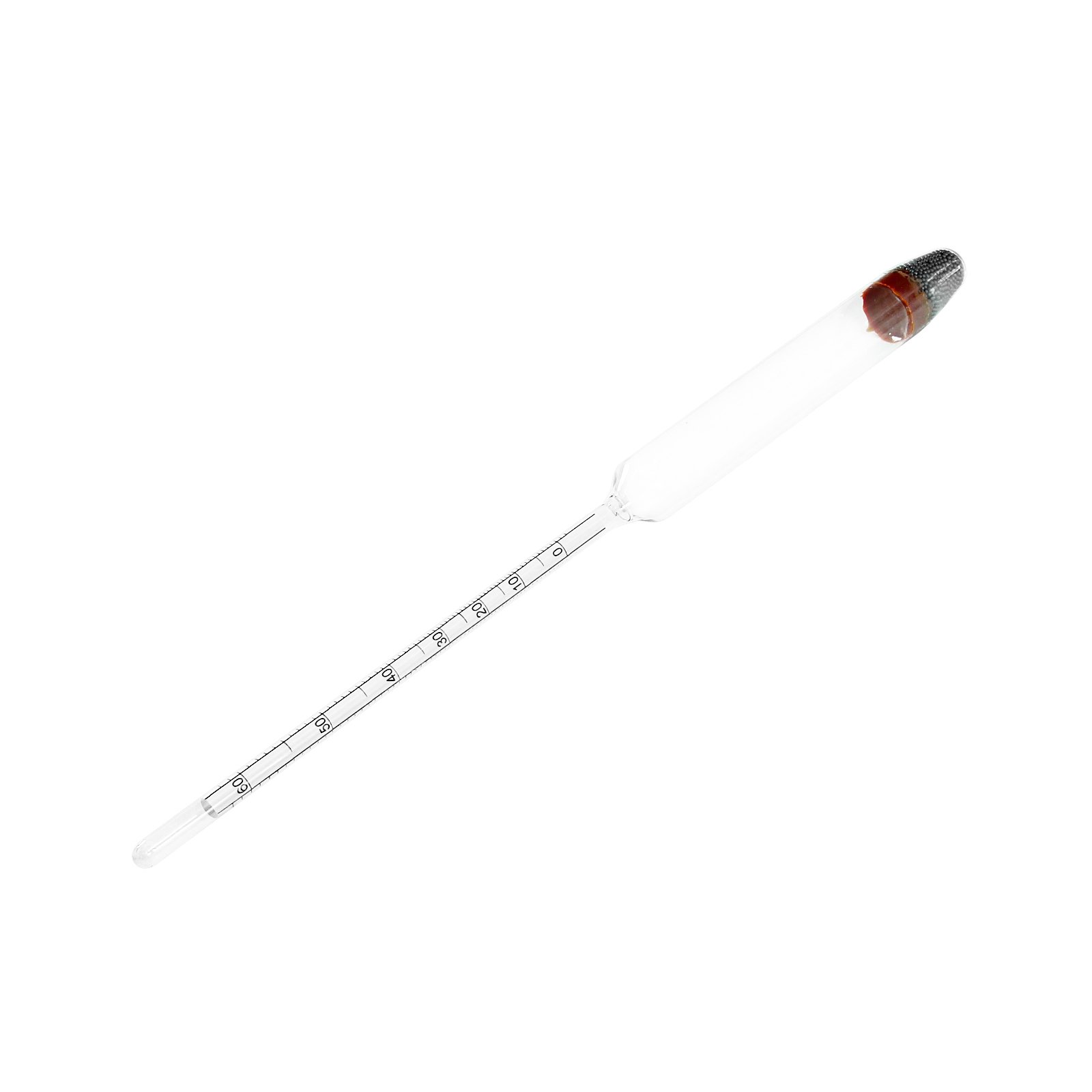 0-60% Alcohol Hydrometer Glass Tester Alcohol Density Meter for Easy Read