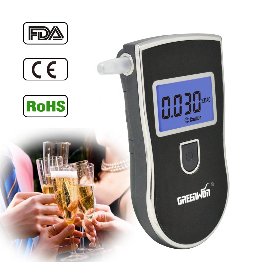 High precision breath analyzer black breathalyzer alcohol tester