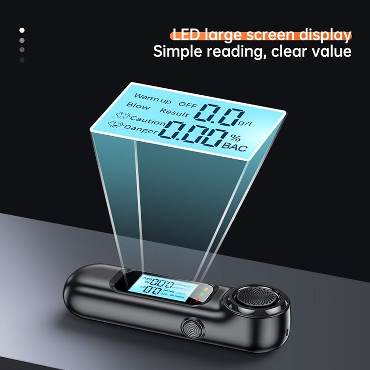 Custom Led Digital Display Alcoholtester Breathalyzer High Capacity Portable Breath Alcohol Tester