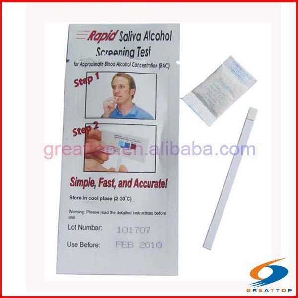 New cheap one time saliva breathalyzer disposable alcohol tester