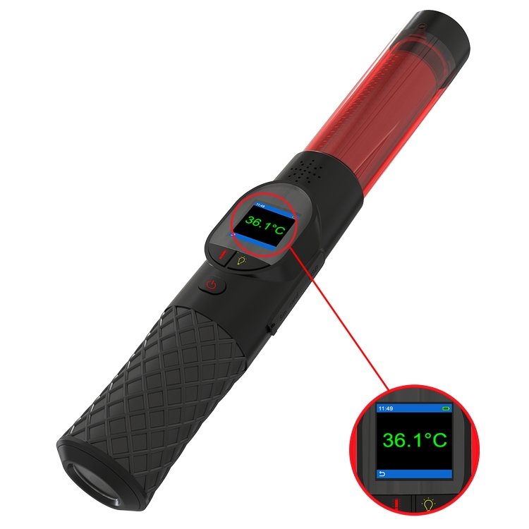 High accuracy quick response fuel cell sensor alcohol tester breathalyzer with led flashlight baton control