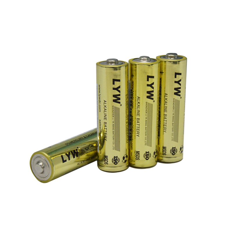 OEM Customized golden shell heavy duty alkaline dry battery 20pcs/box 1.5v lr6 no.5 aa alkaline primary battery cell