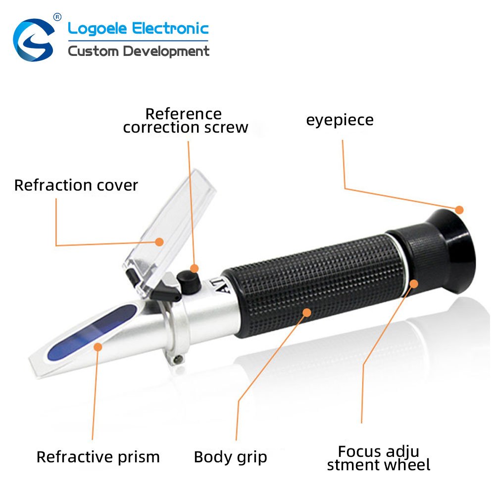 Fruit Beer Honey Freezing Point Baume Wort Alcohol Content Analyzer Salinity Brix Meter Portable Refractometer