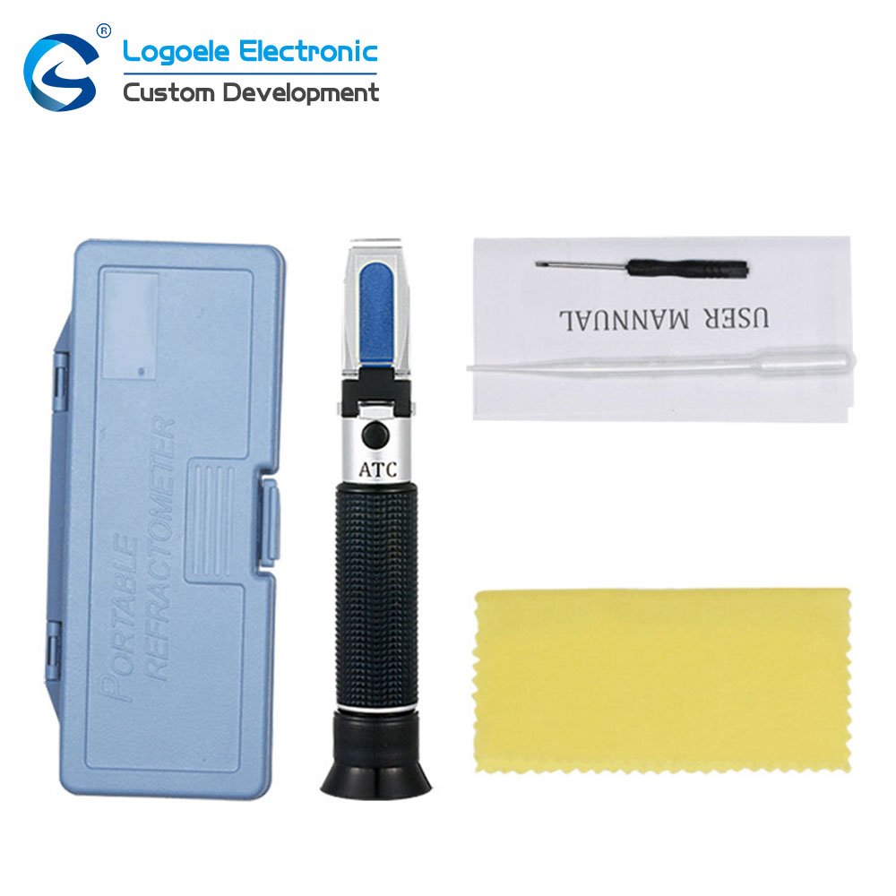 Fruit Beer Honey Freezing Point Baume Wort Alcohol Content Analyzer Salinity Brix Meter Portable Refractometer