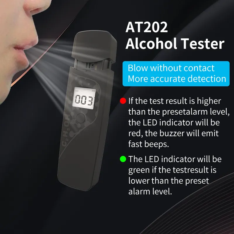 Hot Sell Portable Non-Contact Blowing Alcohol Tester LCD Display Alcohol Analyzer Detector Alcohole Breath Tester