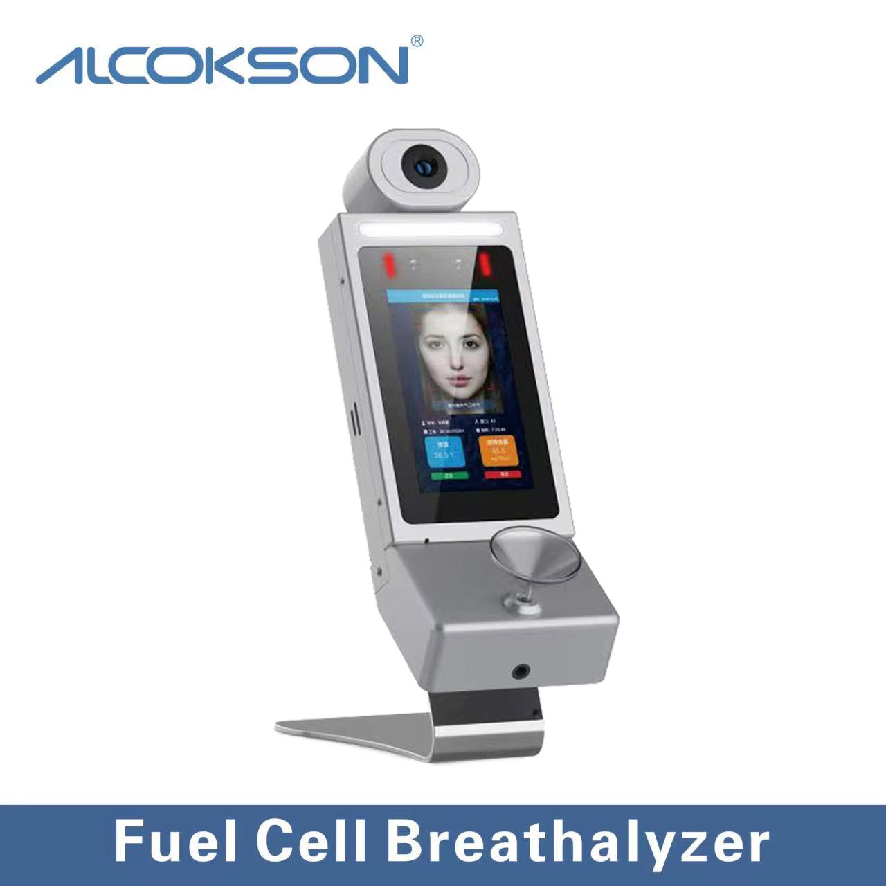 Face Recognition &Temperature Measurement Alcohol Breathalyzer Alcohol Tester with Ready Software