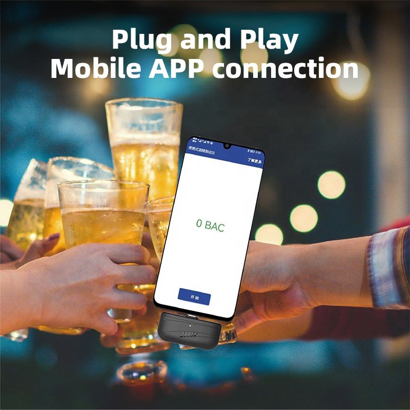 GAIMC GAM100 Intelligent Portable Breath Alcohol Tester Detector Mobile APP Anti-Drunken Driving for Household Use