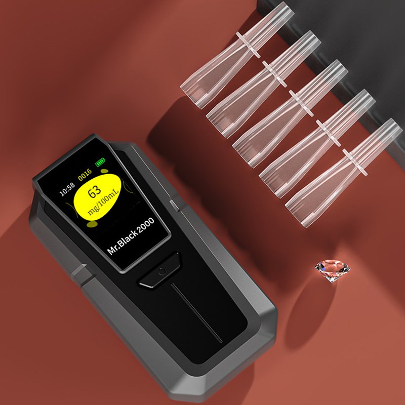 2024 Germany alcohol breathalyzer alcohol tester alcohole breath tester digital breathalyzer white red yellow